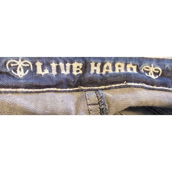 NWT Live Hard Play Hard Jeans Women Size 26 Rhinestone Embellished Pockets. Wais - Picture 9 of 9